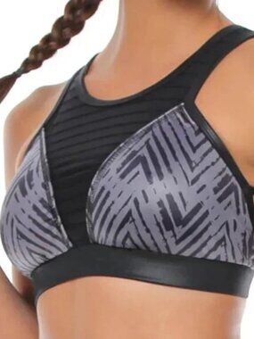 NWT PROTOKOLO Skyla Grey Sports Bra, size M/L